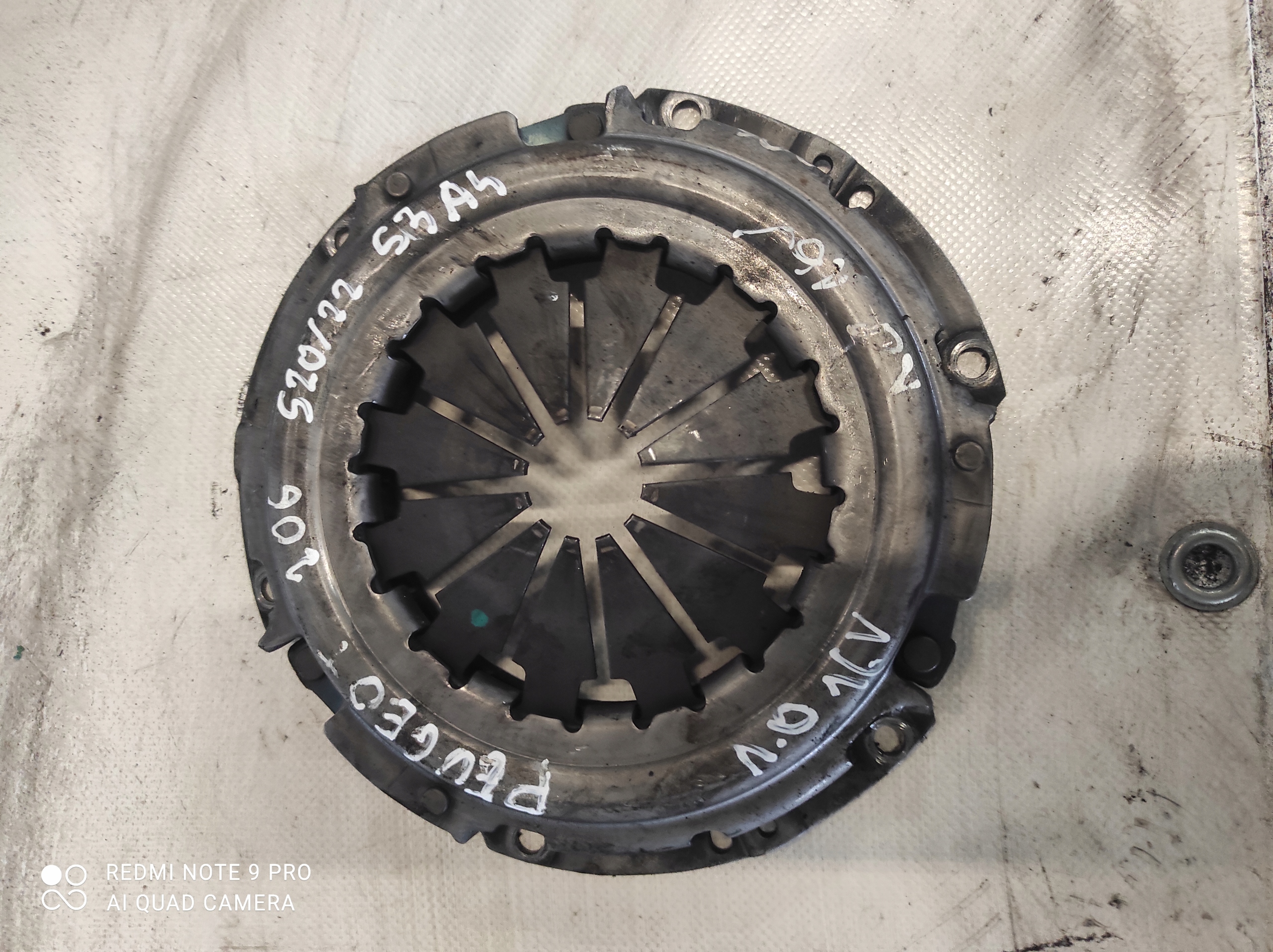 Disque + de pression Peugeot 206 1.0 16v