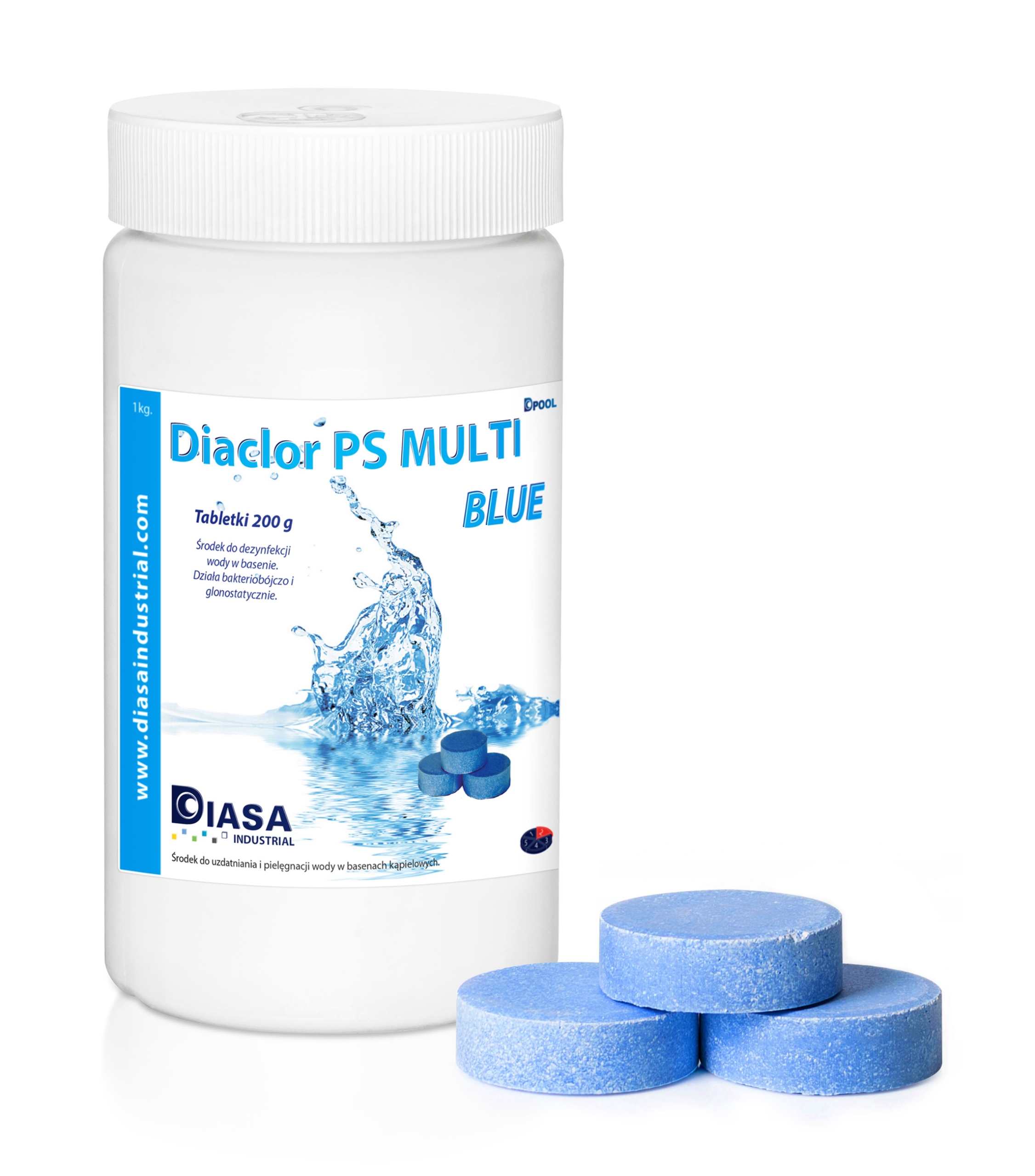 

Chlor Multi Tabletki Niebieska Woda Diasa 200g 1kg