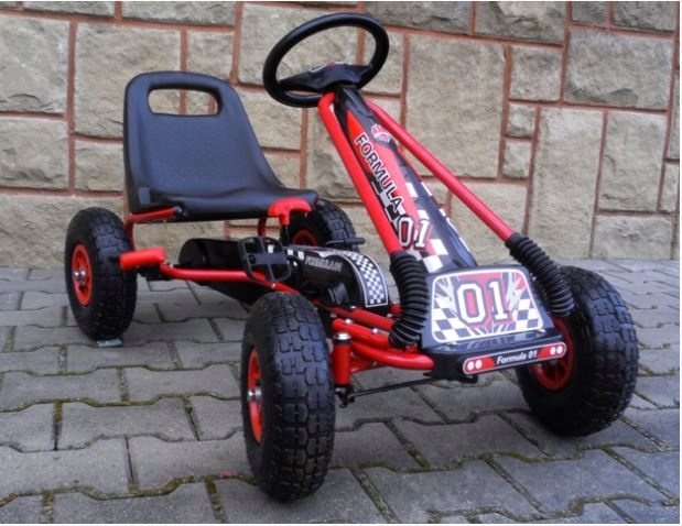 GOKART NA PEDAŁY POMPOWANE KOŁA HAMULEC RĘCZNY 3+ Marka R-Sport