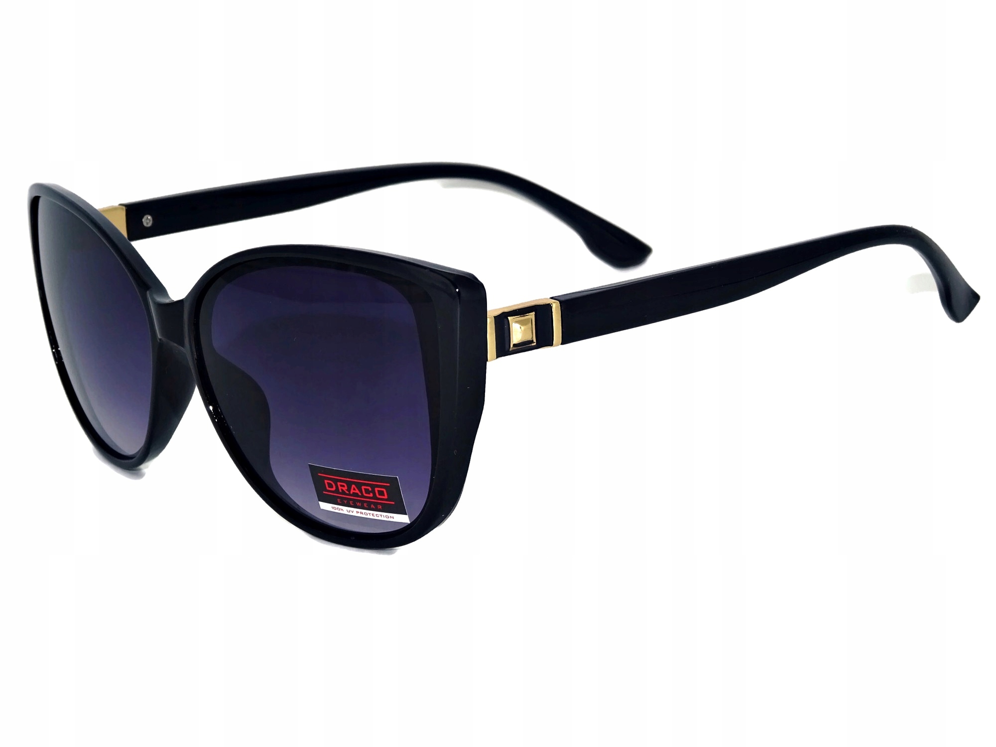 

Okulary Damskie Przeciwsłoneczne Kocie Czarne Uv