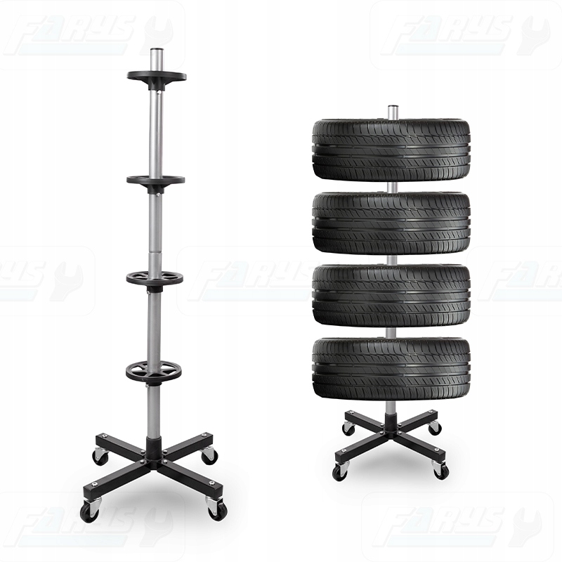 Pojízdný Stojan Na Kola Věšák Na Pneumatiky Ráfky FR9290