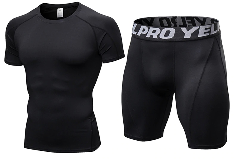 MĘSKI KOMPLET SPORTOWY KOSZULKA SPODENKI SIŁOWNIA