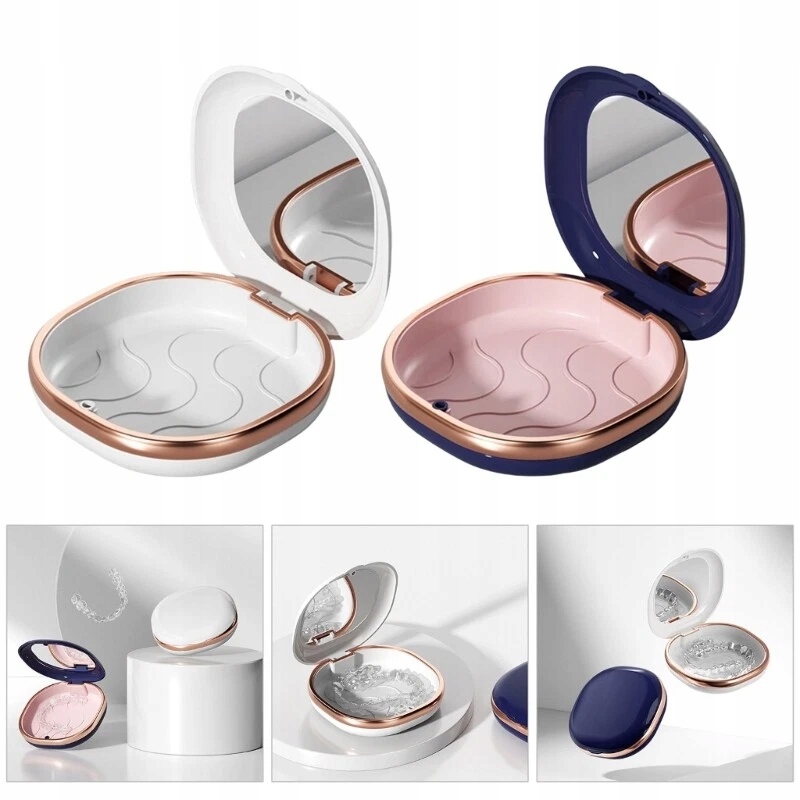 2x nakładka szyna relaksacyjna na bruksizm zgrzytanie pudełko granatowe