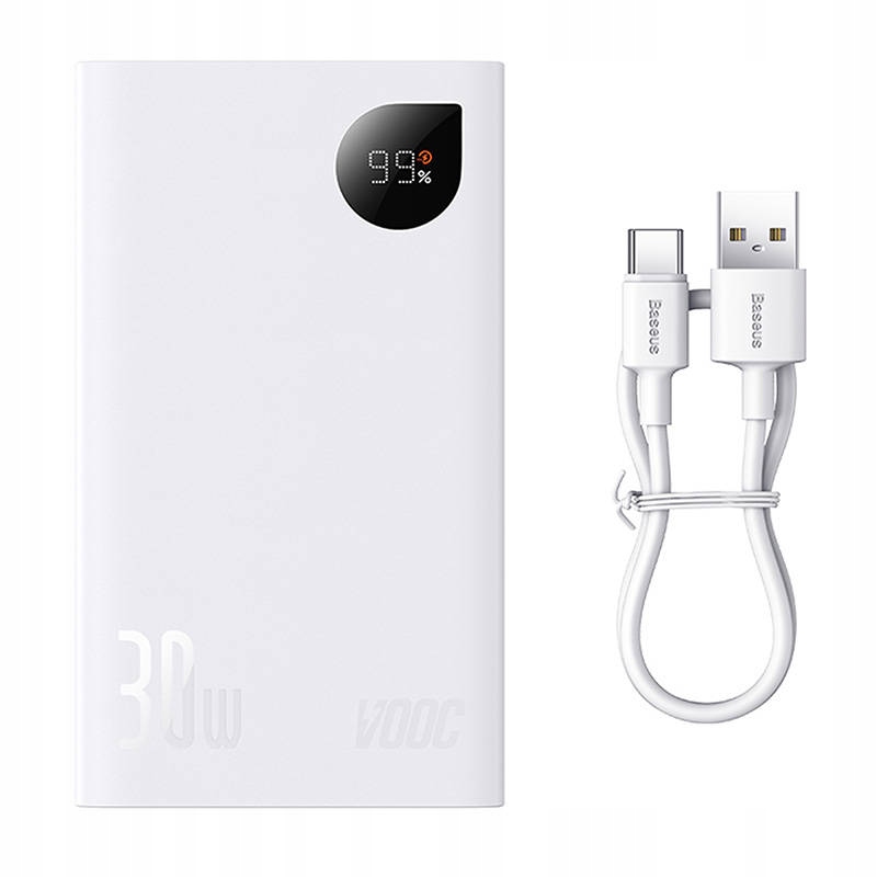 BASEUS POWERBANK 20000MAH 2X USB-A USB-C PD 30W QC Z WYŚWIETLACZEM LED Typ akumulatora litowo-polimerowy