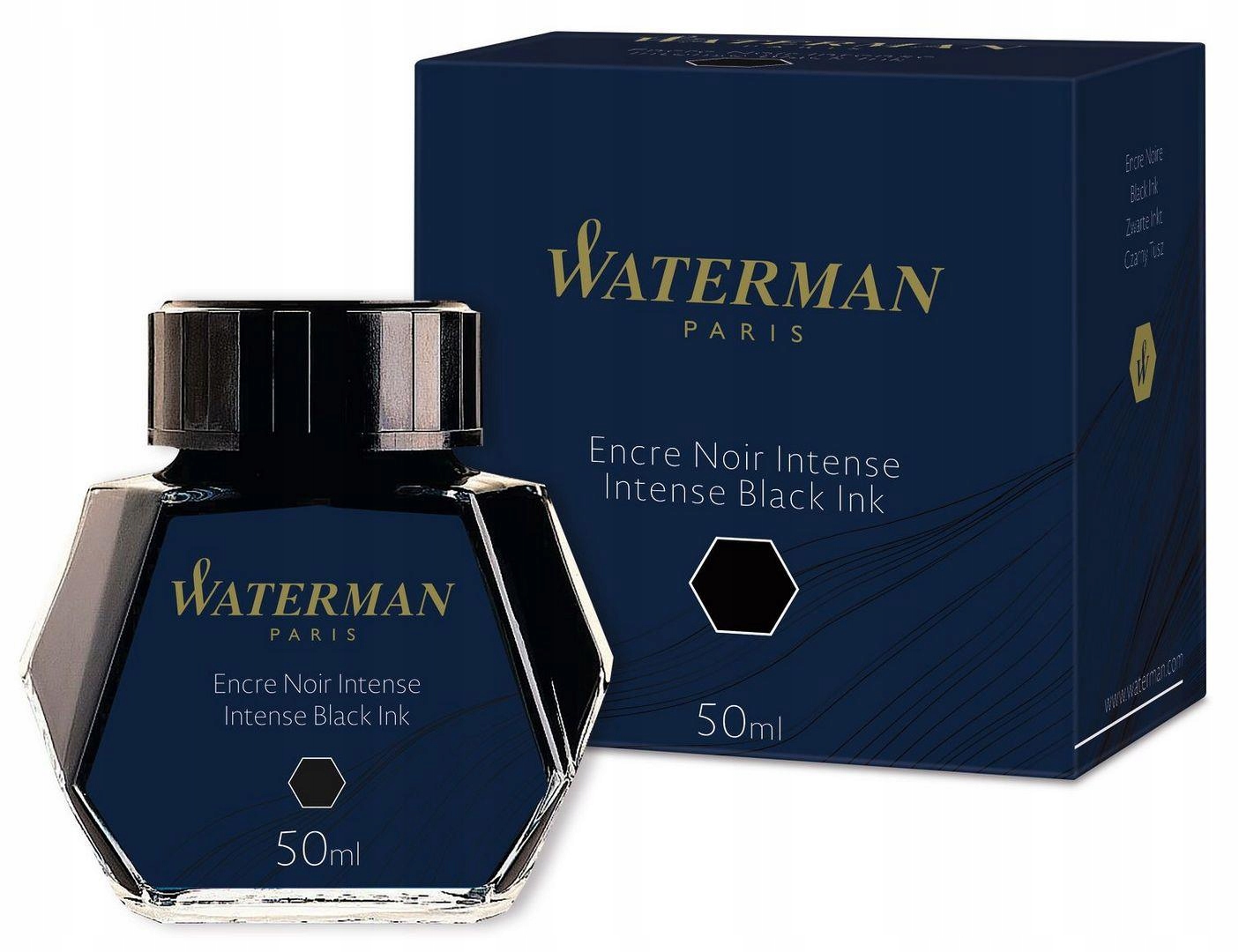 

Atrament Waterman 50ml czarny tusz kałamarz