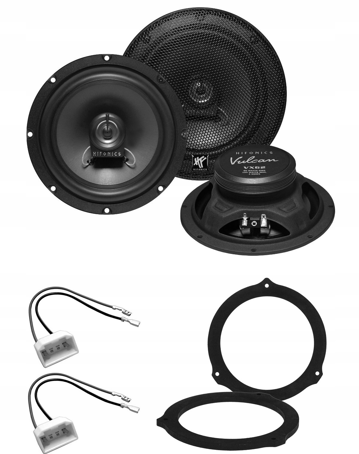 HiFonics VX62 Reproduktory do auta 165 mm Ford C-max 1 Focus 2 Kuga Zadná Časť