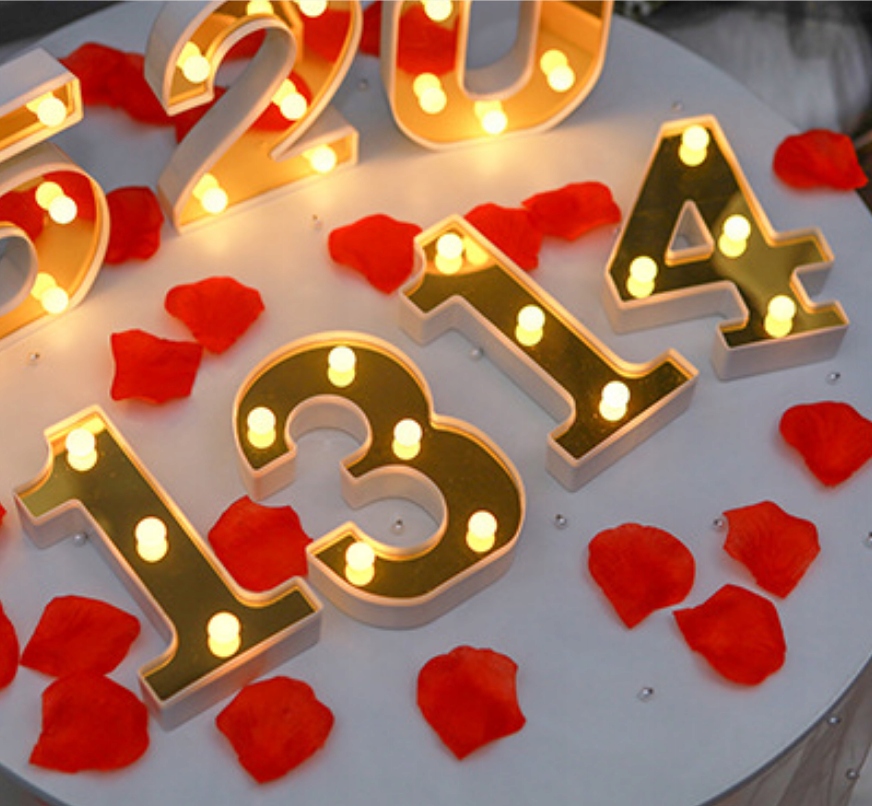 LED LAMPKA DUŻE CYFRA LICZBA 0-9 WYBÓR 3D 16CM Marka inna marka