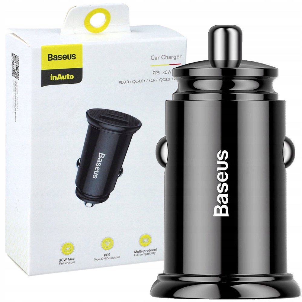 

Ładowarka samochodowa Baseus Circular, 30W 5A Usb