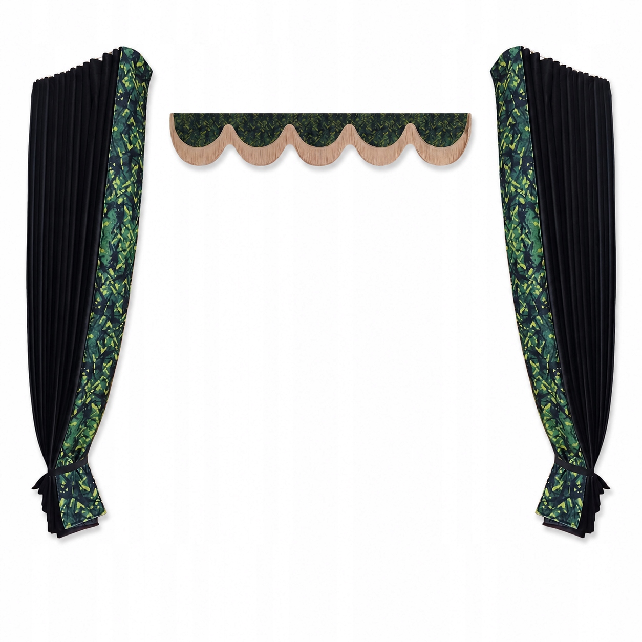 Dvojvrstvové záclony s plisovanými závesmi pre kabínu nákladného vozidla, Tira