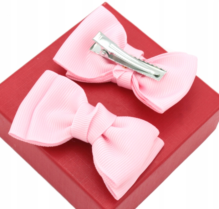 

Klamerka Do Włosów Kokarda 7 cm Pudrowa