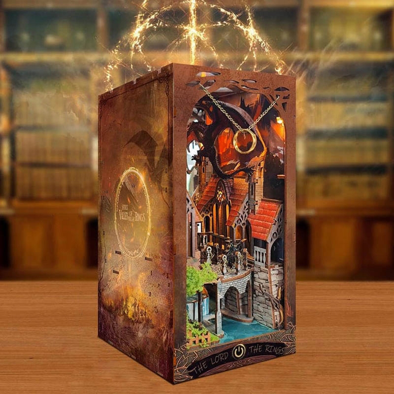 Book nook miniatiūrinis namelis „fantazijos pasaulis „Frodo““ su LED apšvietimu modelis 324 nuotrauka 9