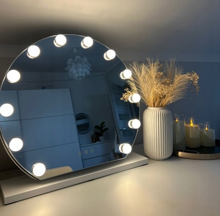 Zrcadlo/zrcadlo Led make-up koupelna 12 diod stmívač změna barvy Altori