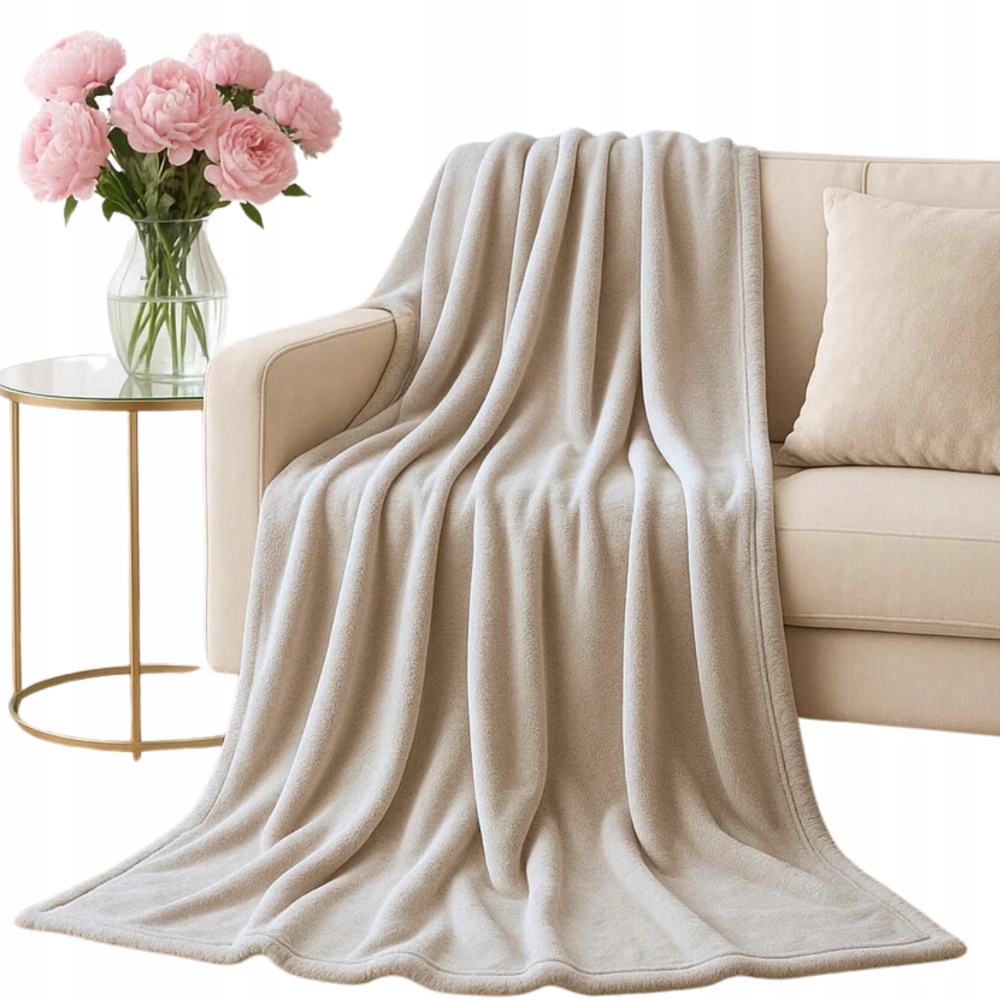 Duży Koc Narzuta Na Łóżko Kanapę Pled Miękki Ciepły Puszysty 250x300cm Solo