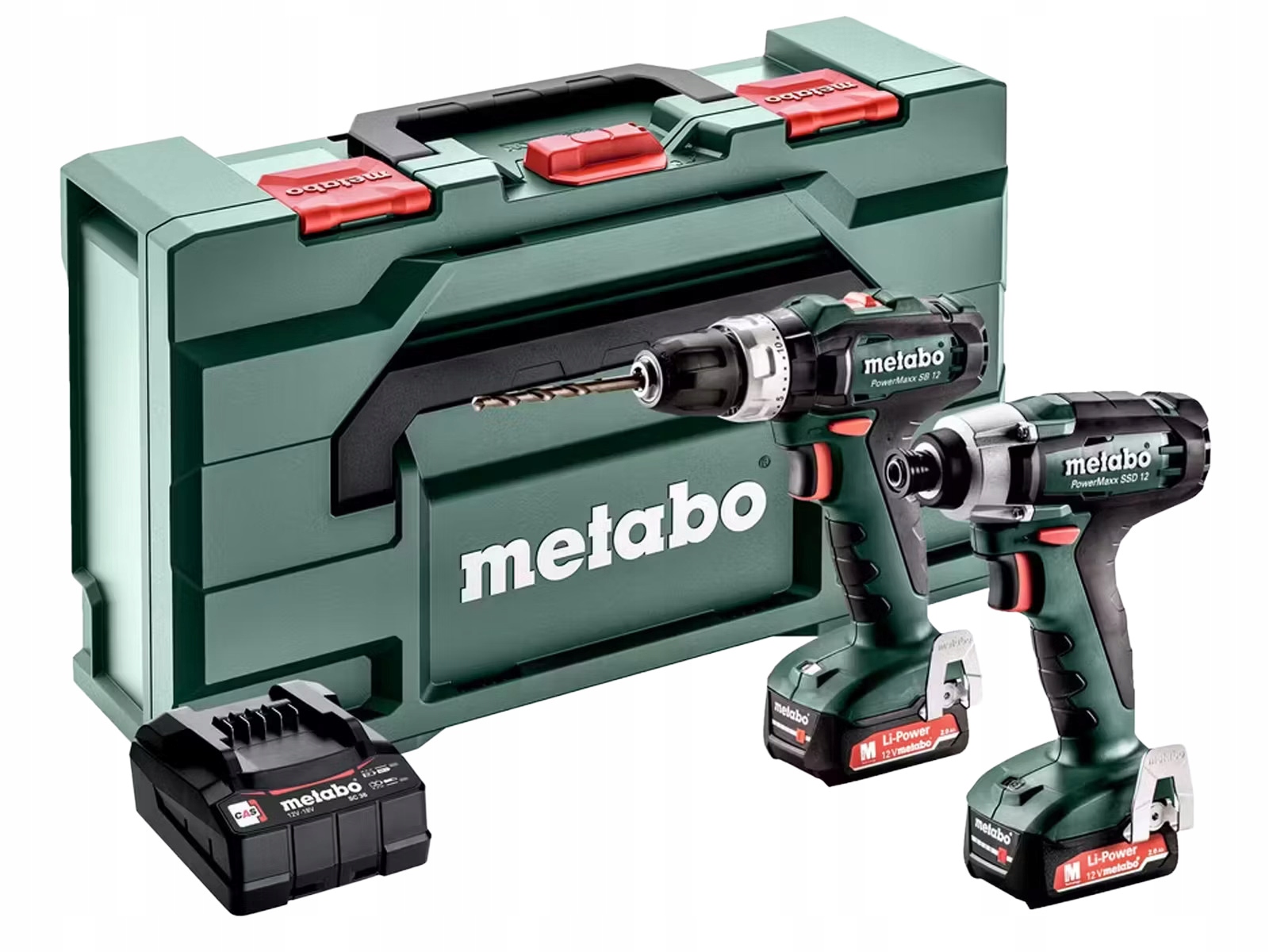 Zestaw Combo Metabo Set Wkrętarka Zakrętarka 12V 2x2Ah Baterie Waliz