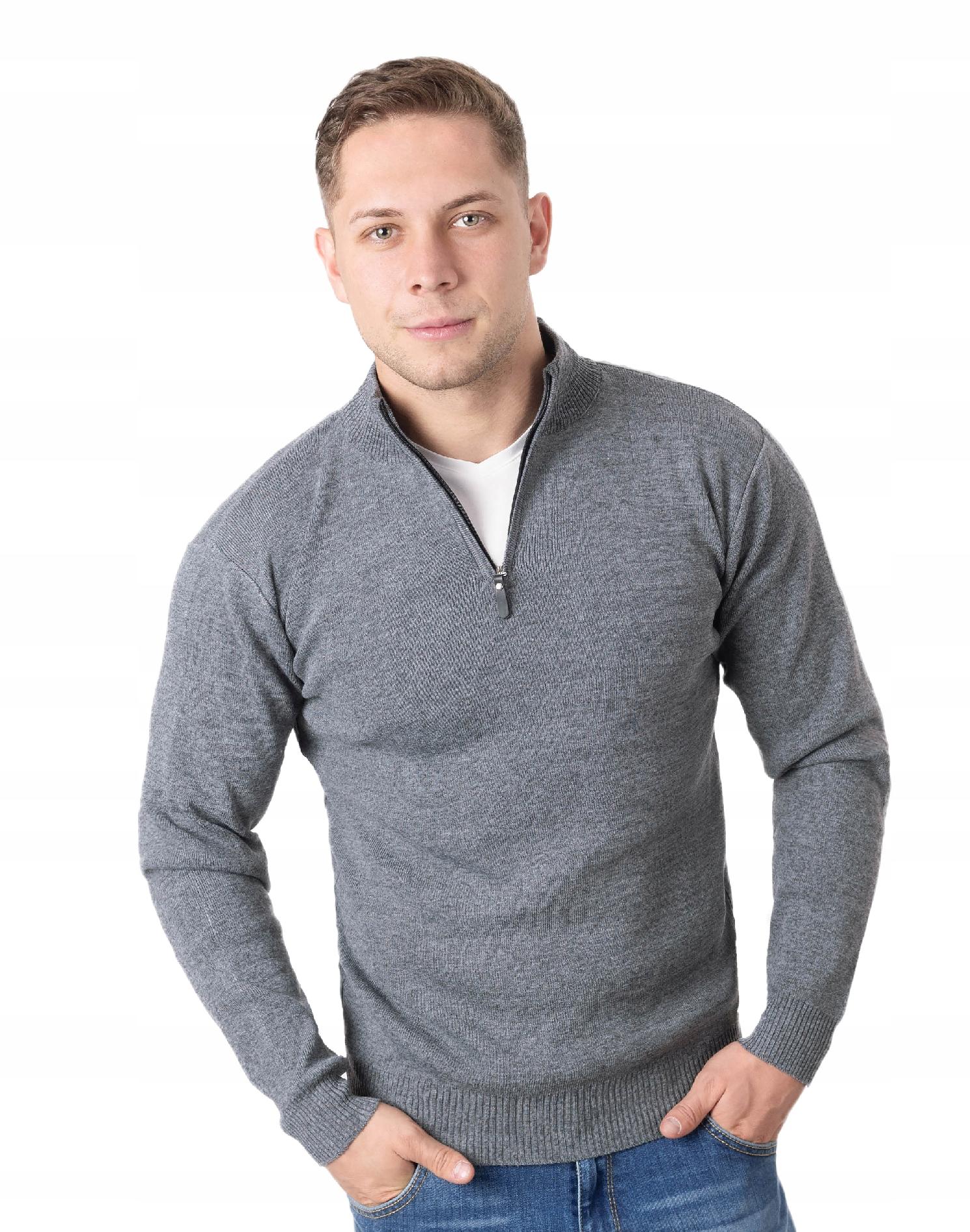 

Sweter Męski Rozsuwany Stójka Półgolf 2401 -03 XXL