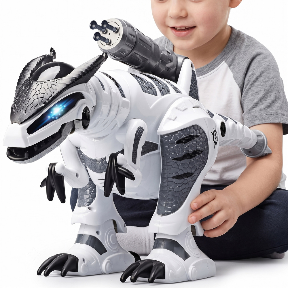 Dinozaur Rc TRex Zdalnie Sterowany Robot Chodzi Led Dźwięk Pilot Dla Dzieci