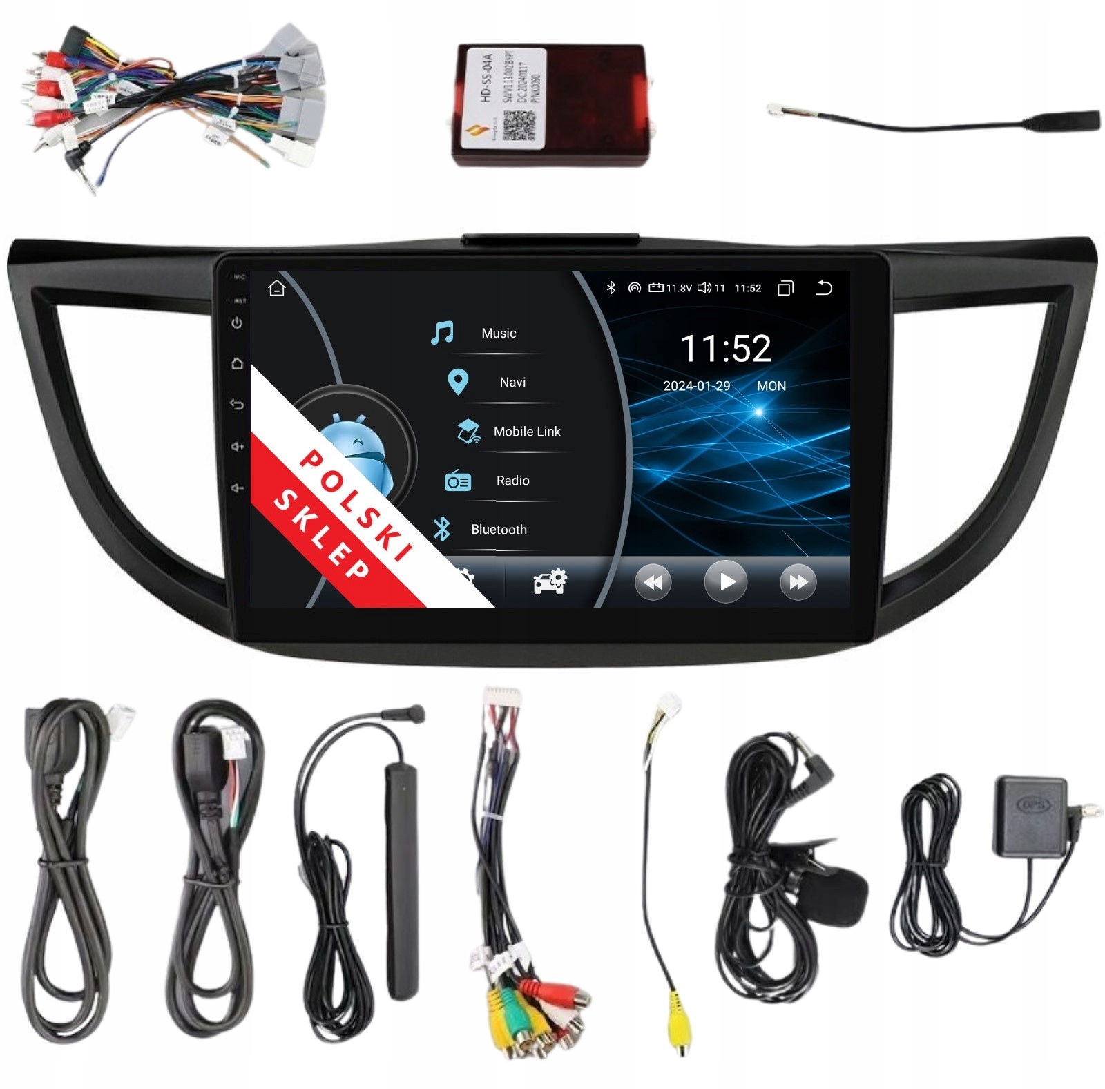 Rádio 2DIN Navigace Android Honda Crv Cr-v 4 IV 2/32 Gb Dsp Carplay Lte