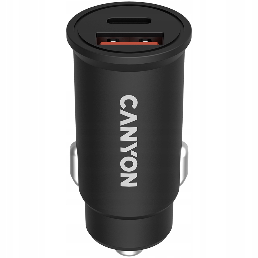CANYON Ładowarka samoch. C-20-03 PD30W QC3.0 USB-C USB-A Czarna — 4