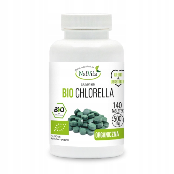 

Chlorella Bio tabletki 500mg 140szt NatVita