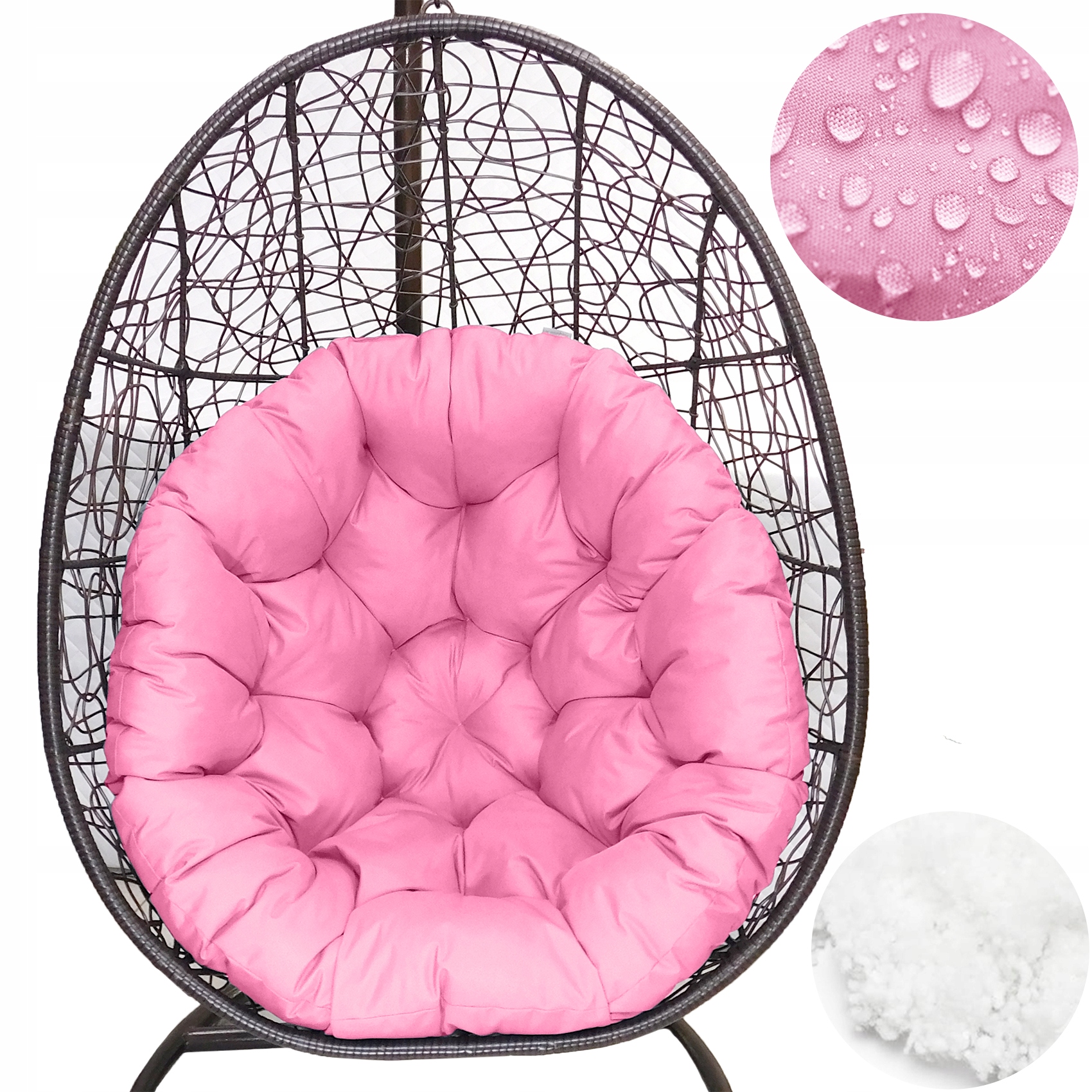 Polštář Poduška Na Křeslo A Houpačku Kokon 100 cm růžová