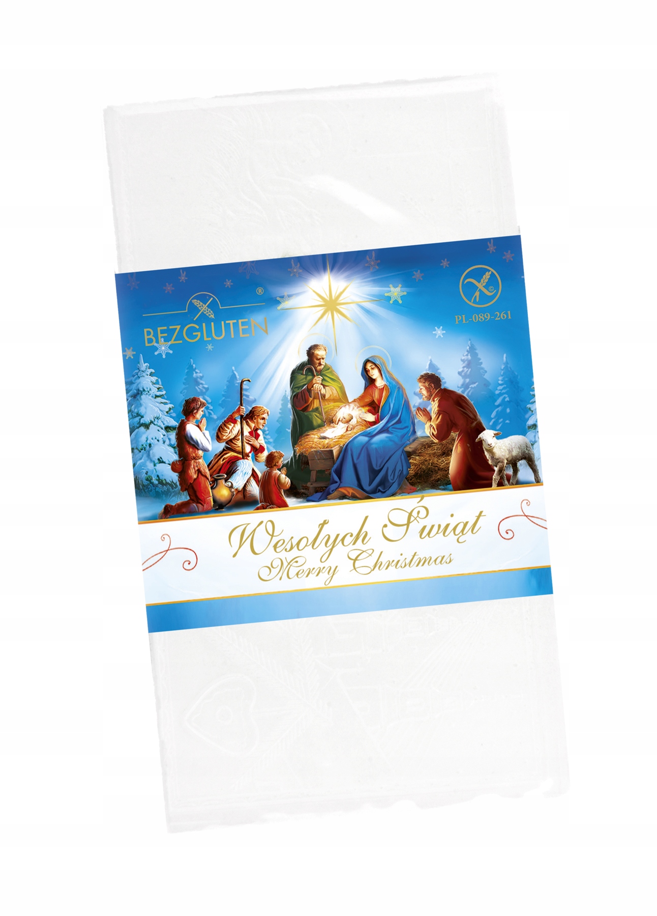 Levně Vánoční oplatek bezlepkový, Vánoce, Veselé Vánoce, 3 kusy