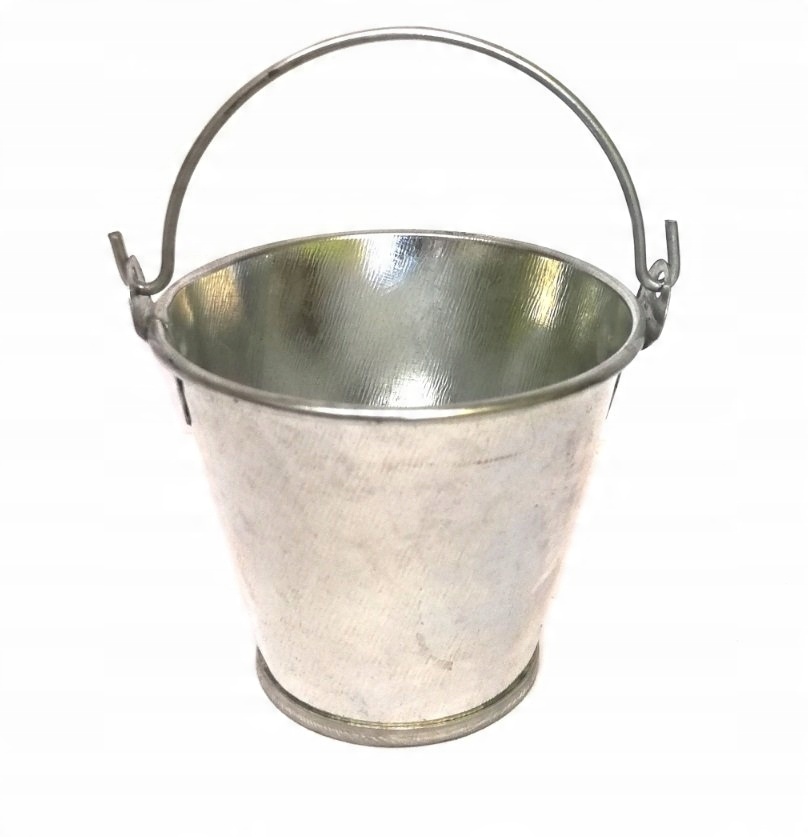 

Wiaderko Ocynkowane metalowe mała doniczka 6,5cm