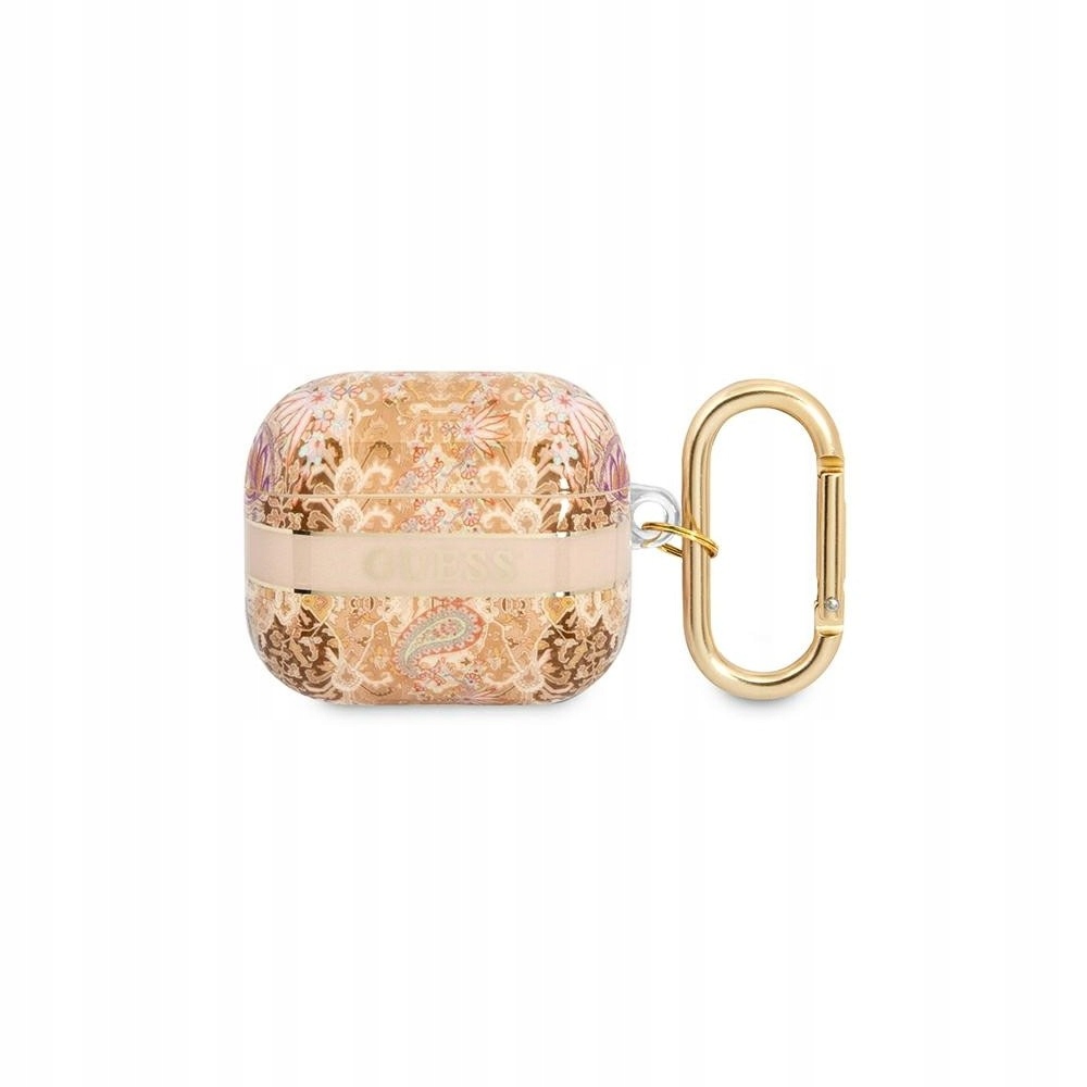 Etui Guess Paisley Strap Collection na AirPods 3 cover złote Guess