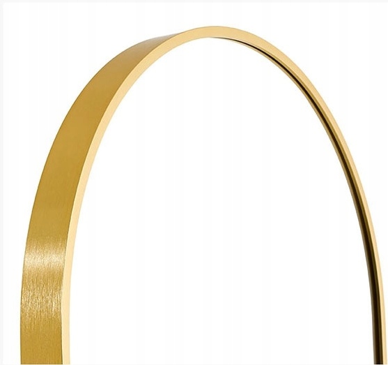 Lustro Stojące Półowalne w Złotej Aluminiowej Ramie 170x50 Rodzaj zwykłe