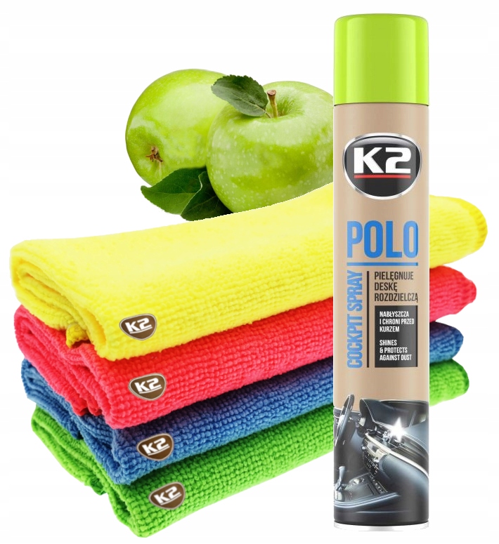 K2 | ZESTAW DO PIELĘGNACJI KOKPITU 750ml JABŁUSZKO