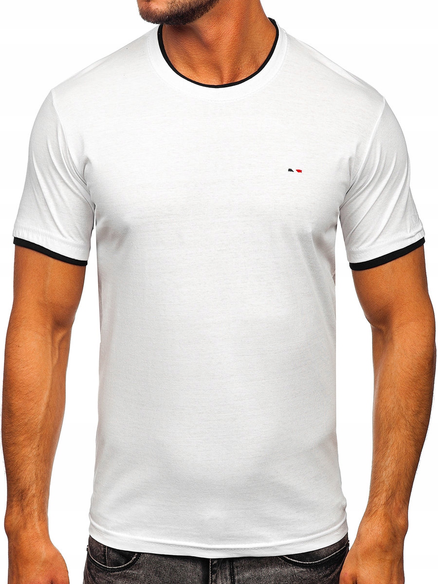 

T-shirt Męski Koszulka Biała 14316 DENLEY_3XL