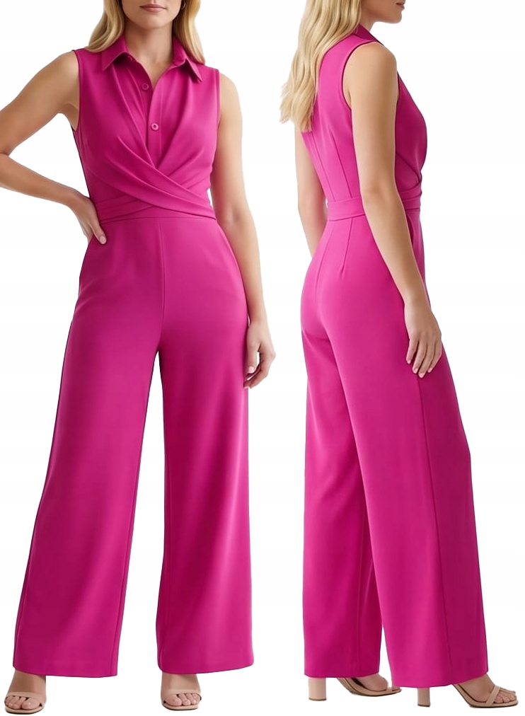 Elegantní jednodílný dámský overal Fuchsiová párty vel. 38