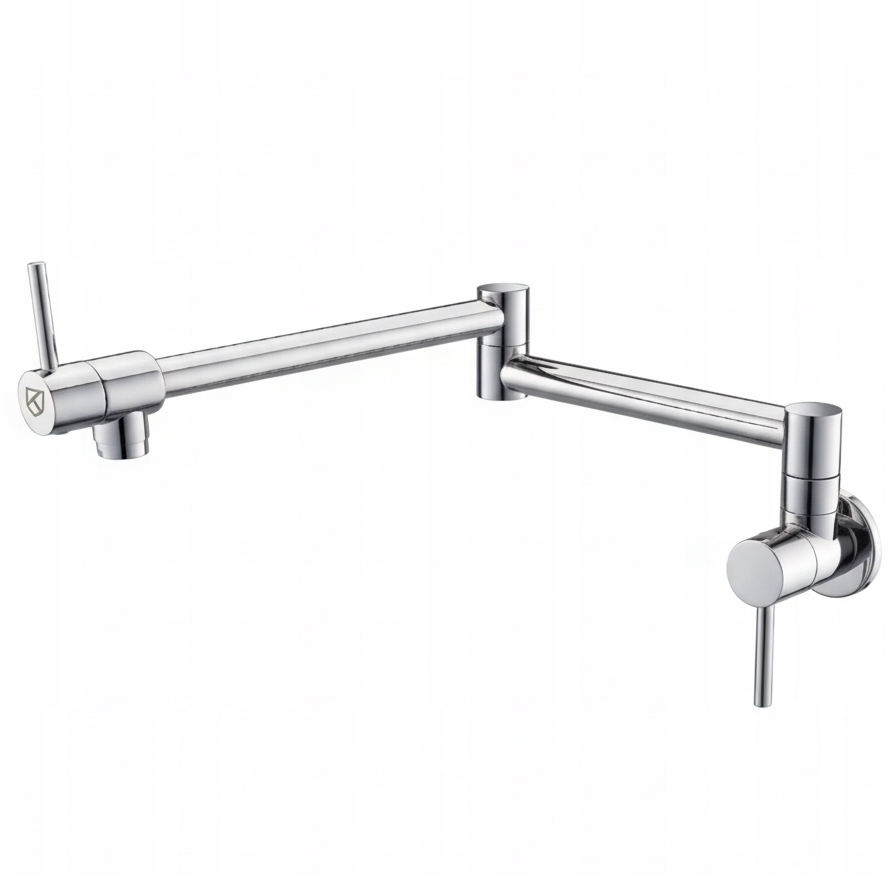 Nástenná kuchynská batéria Krunn Pot Filler strieborná Chrom potfiller skladacia