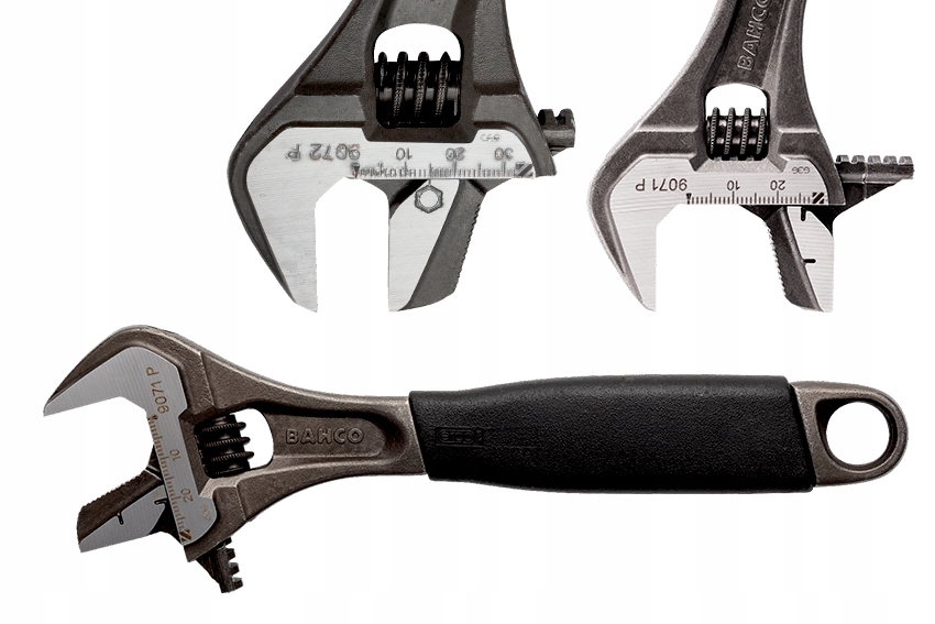 Nastaviteľný kľúč 12" 308 mm Bahco, reverzibilná čeľusť pre rúry kalená Iso
