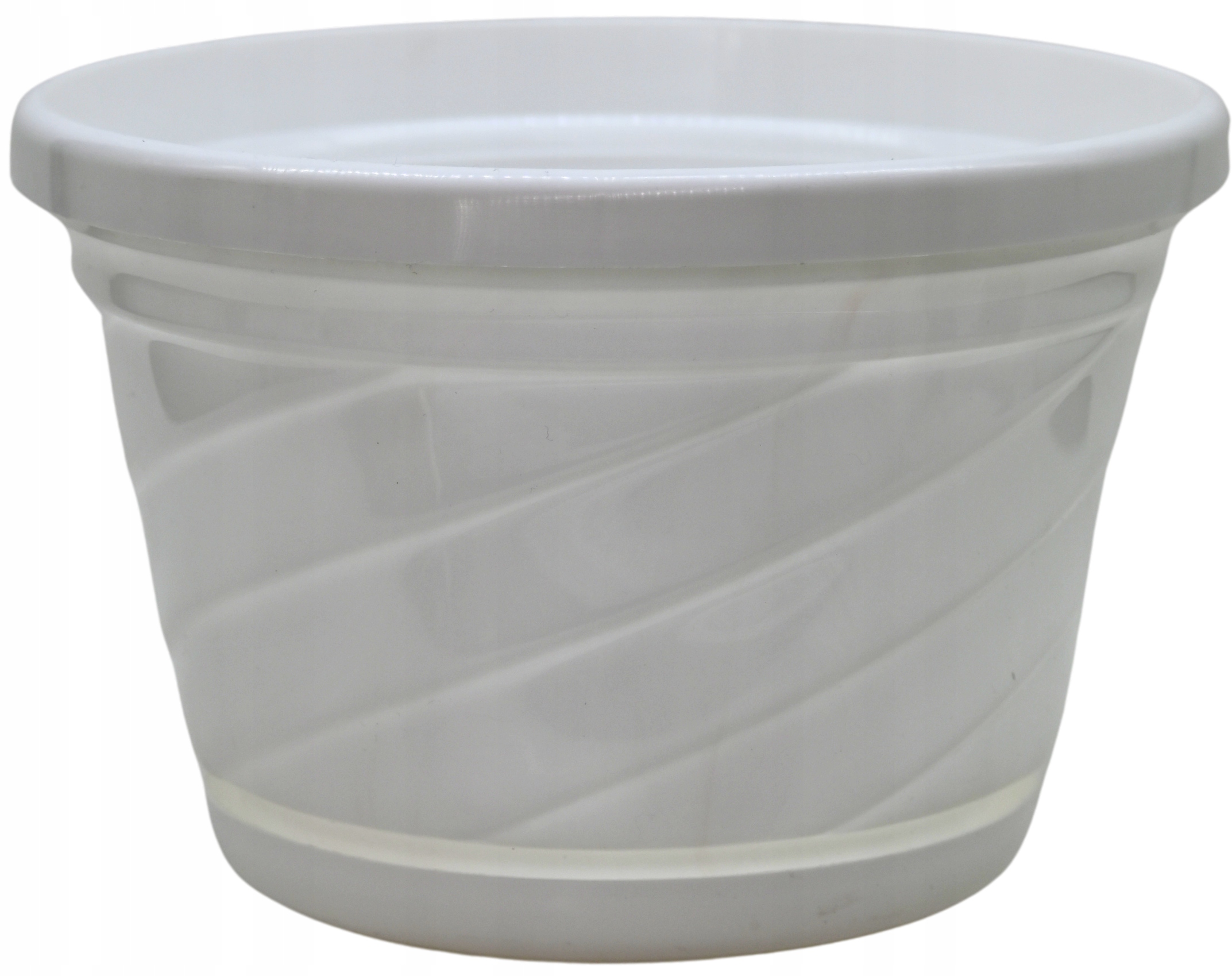 Nowoczesna doniczka z podstawką 21 cm, Eko, UV Odporna, Biała