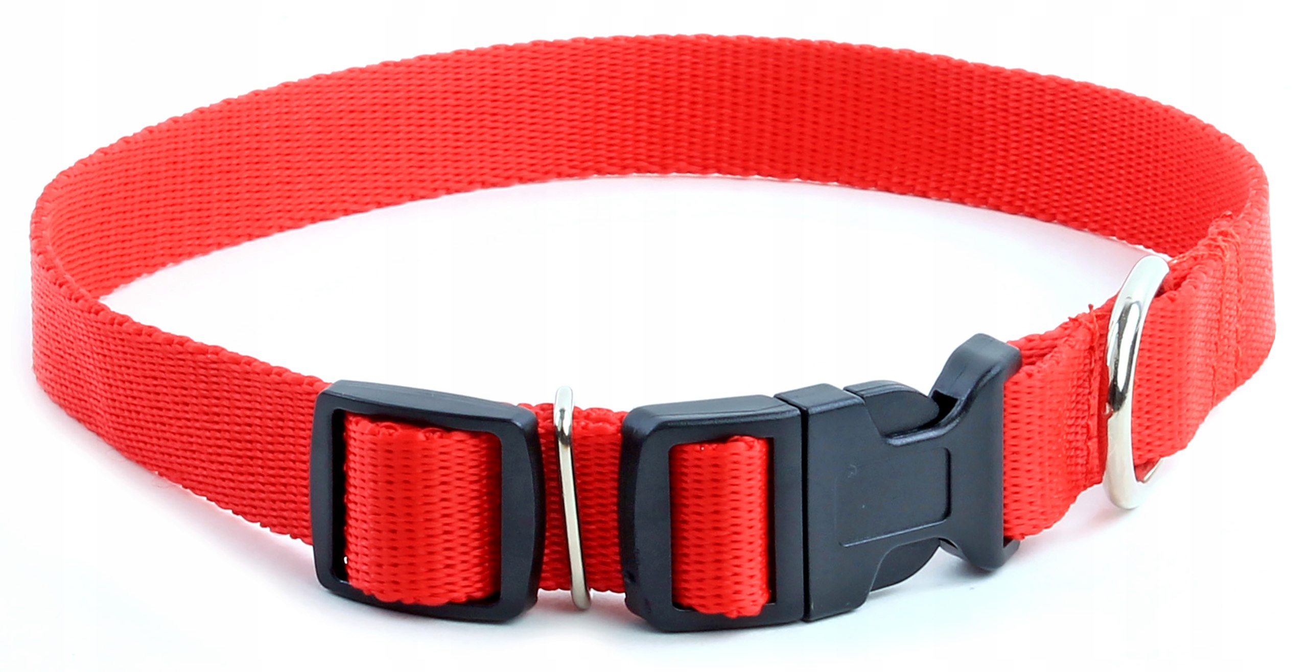 

Obroża Zatrzask full regulacja Taśma 38cm Czerwona