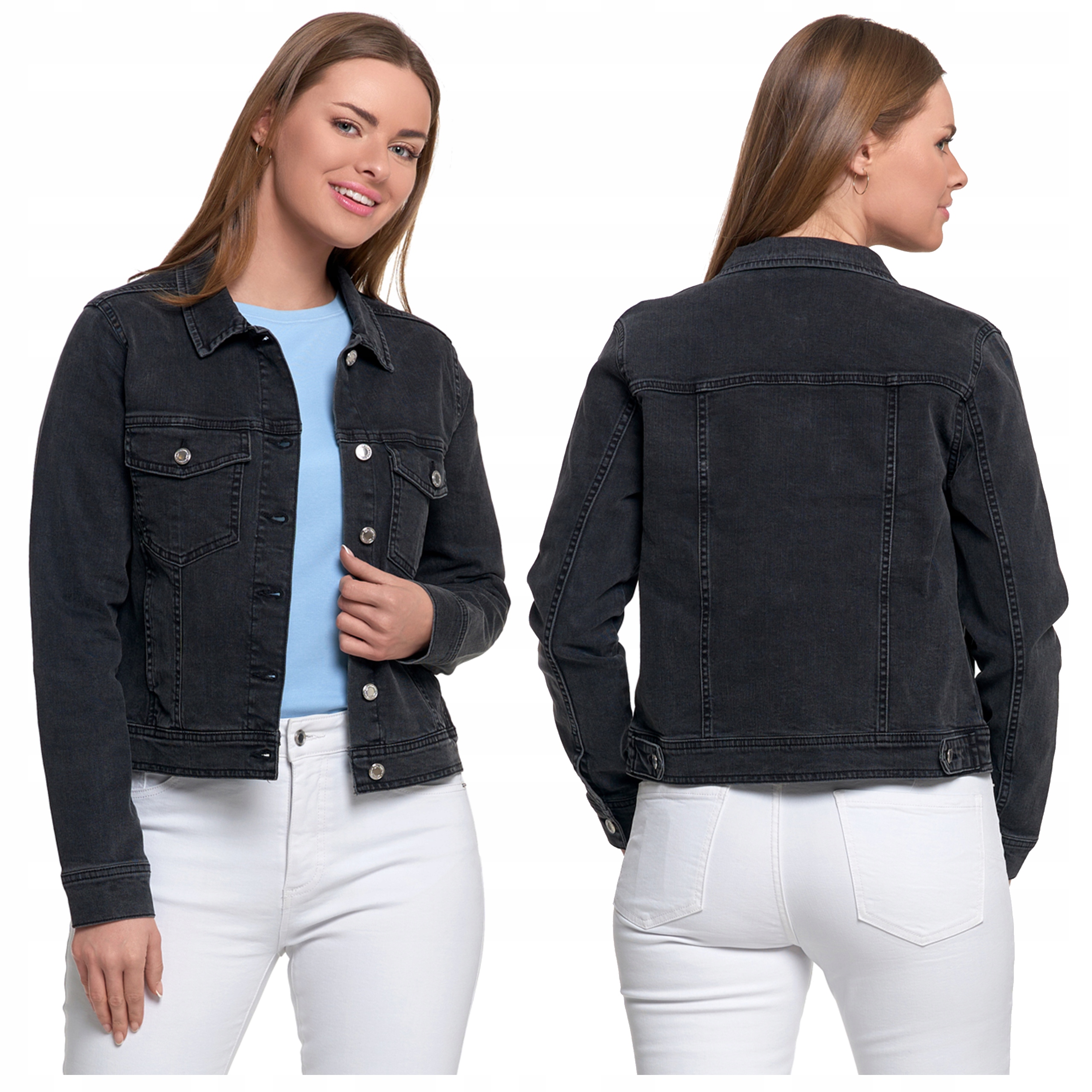 Dámská Džínová Bunda Přechodová Klasická Stylová Jeans Moraj vel. M