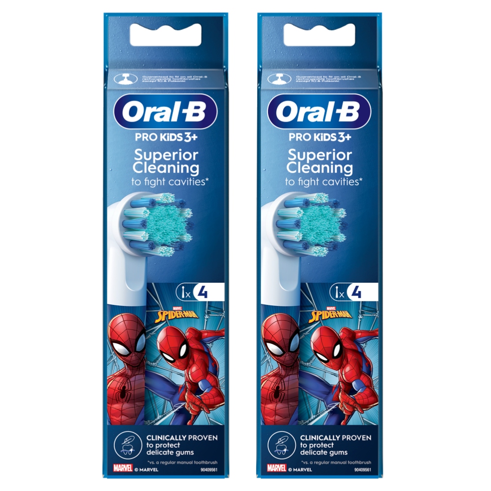 2x Oral-B Kids 3+ Końcówki do szczoteczek elektrycznych Spider Man 4 szt.