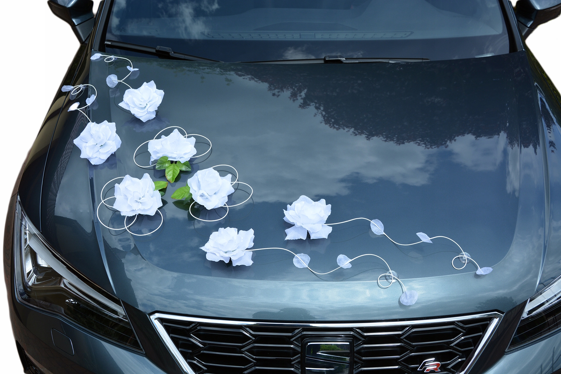 

Dekoracja samochodu ozdoby na auto do ślubu A40