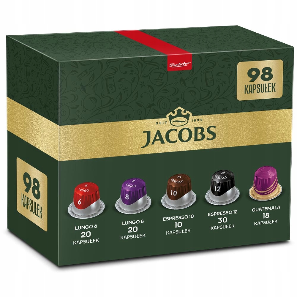 Zestaw kapsułki Jacobs do Nespresso(r)* mix z Orgins 88 kaw+10 Gratis!
