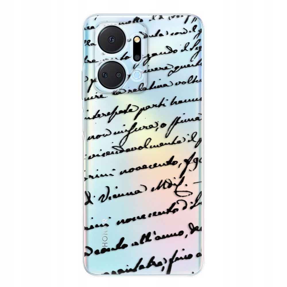 Silikonowe etui iSaprio Handwriting 01 black do Honor X7a