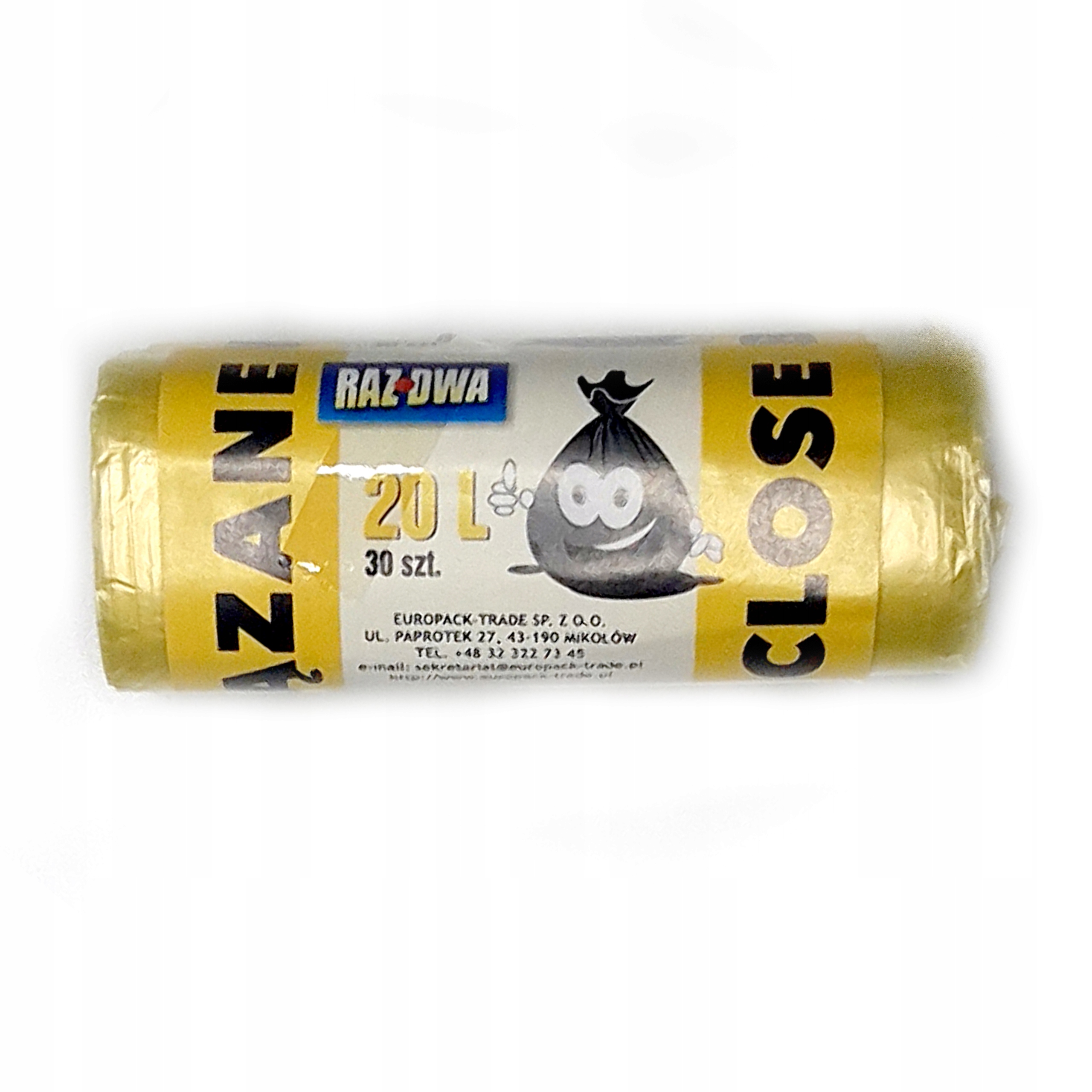 

Worki na śmieci z uszami 20l 30 szt. Hdpe żółte