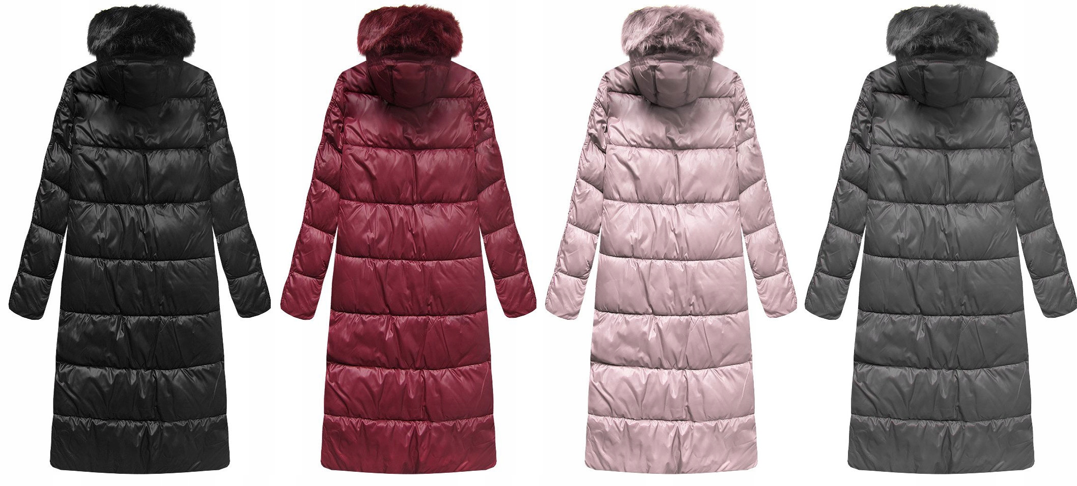 

Kurtka Płaszcz Długa Zimowa Parka Kaptur Futro S