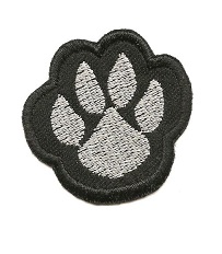 TROP XS CZARNY SZARY Naszywka ŁATA termo PRODUCENT