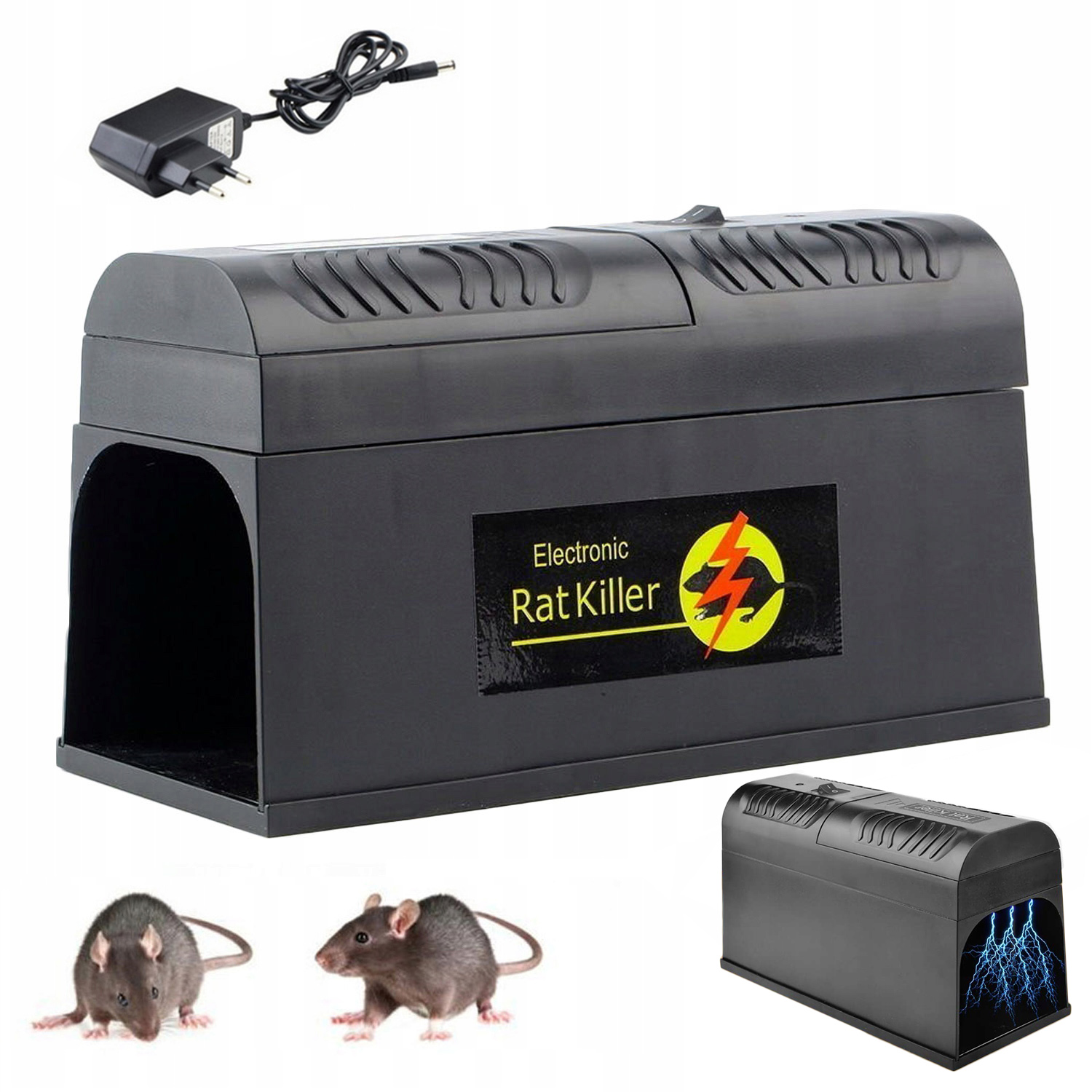 ELEKTRYCZNA PUŁAPKA ŁAPKA NA SZCZUR MYSZY GRYZONIE