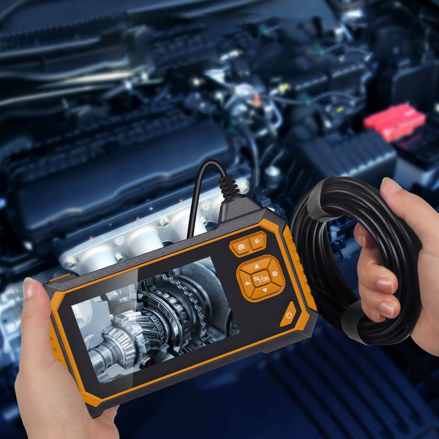 Kamera INSPEKCYJNA ENDOSKOP 5M 7LED FULL HD LCD Wyświetlacz 2600MAH ZESTAW EAN (GTIN) 5905220366033