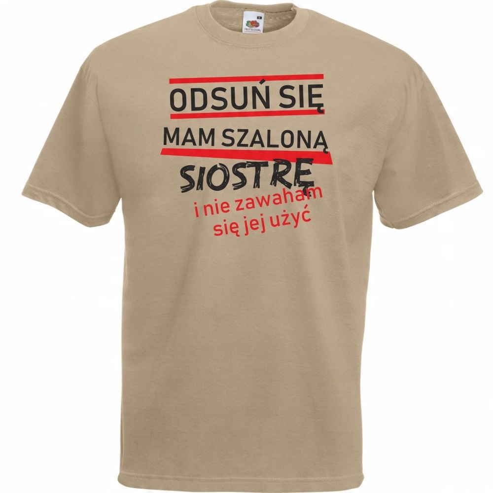 

Koszulka zabawna siostra brat XXL khaki