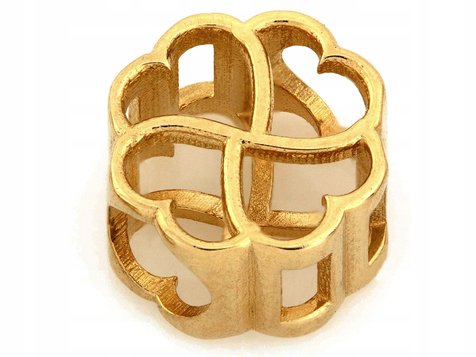 Zlatý beads 585 čtyřlístek na náramek 1.02g 6x9mm jemný, módní