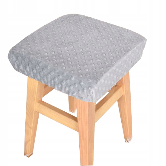 Kwadratowy pokrowiec na taboret stołek 30×30 MINKY