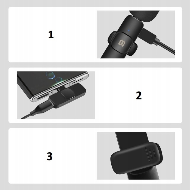 BEZPRZEWODOWY MIKROFON KRAWATOWY IPHONE LIGHTNING Marka bez marki