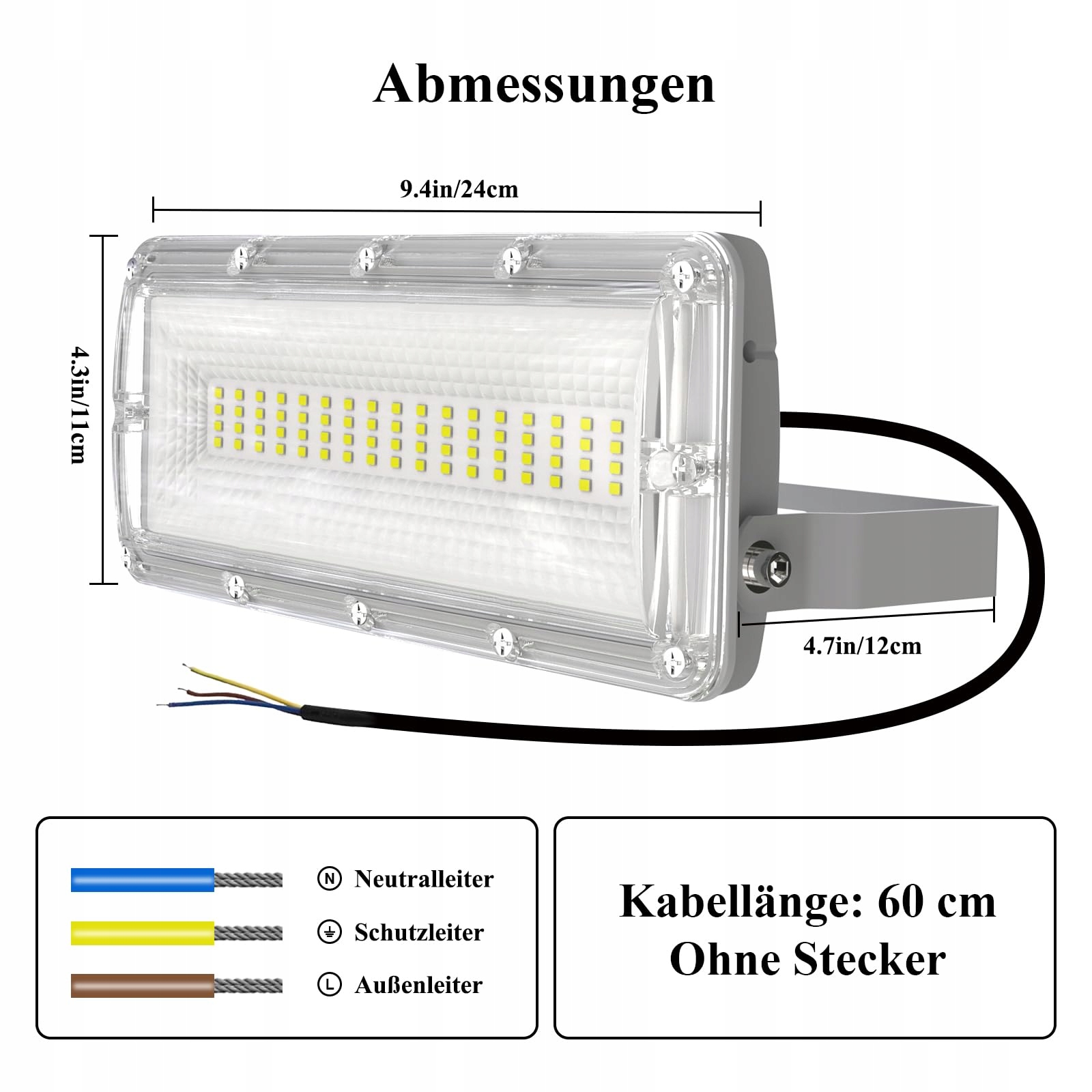 Reflektor LED Zewnętrzny Wodoodporny Regulowany | 50W 6500K IP67 SUFUYA — miniatura 6